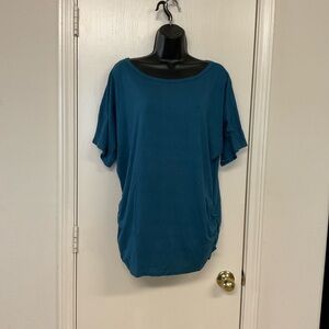 Relaxed Teal Women's Short Sleeve Top